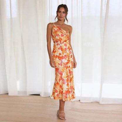 Chic Off-The-Shoulder Knee Length Dress - Luxivelle
