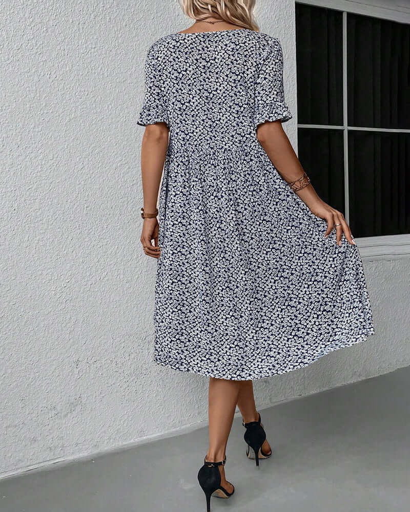 Airy Floral Print Summer Dress
