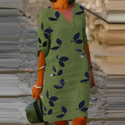 Casual Floral Sundress for Ladies Summer Wear
