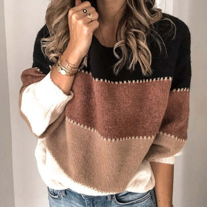 Comfy Oversized Striped Sweater for Women