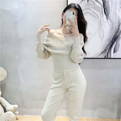 Soft Women's Knit Jogger Lounge Set