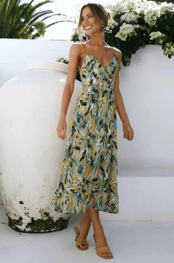 Vibrant Garden Party Dress