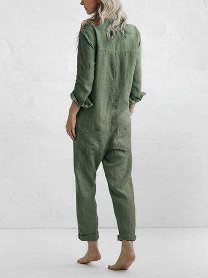 Ladies' Pocket Front Romper Jumpsuit