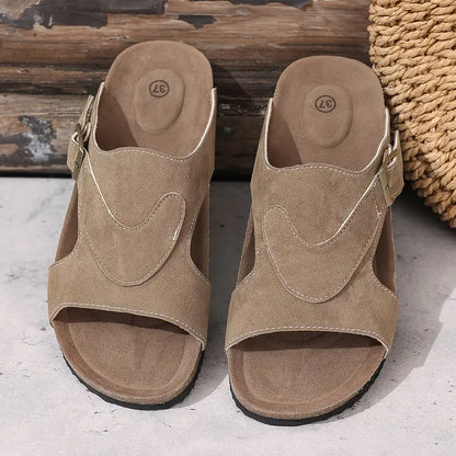 Comfortable Buckle Strap Flat Sandal
