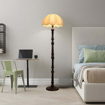 Classic Wood Table Lamp with Linen Shade