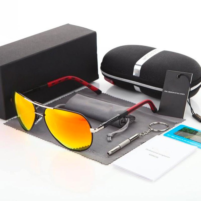 Variant image for Caleb Pilot Sunglasses – Stainless Steel, Polarized for Men-6