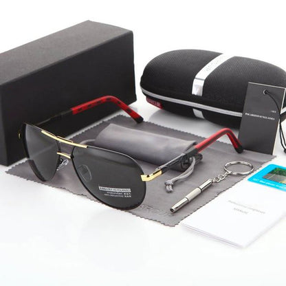 Variant image for Caleb Pilot Sunglasses – Stainless Steel, Polarized for Men-3