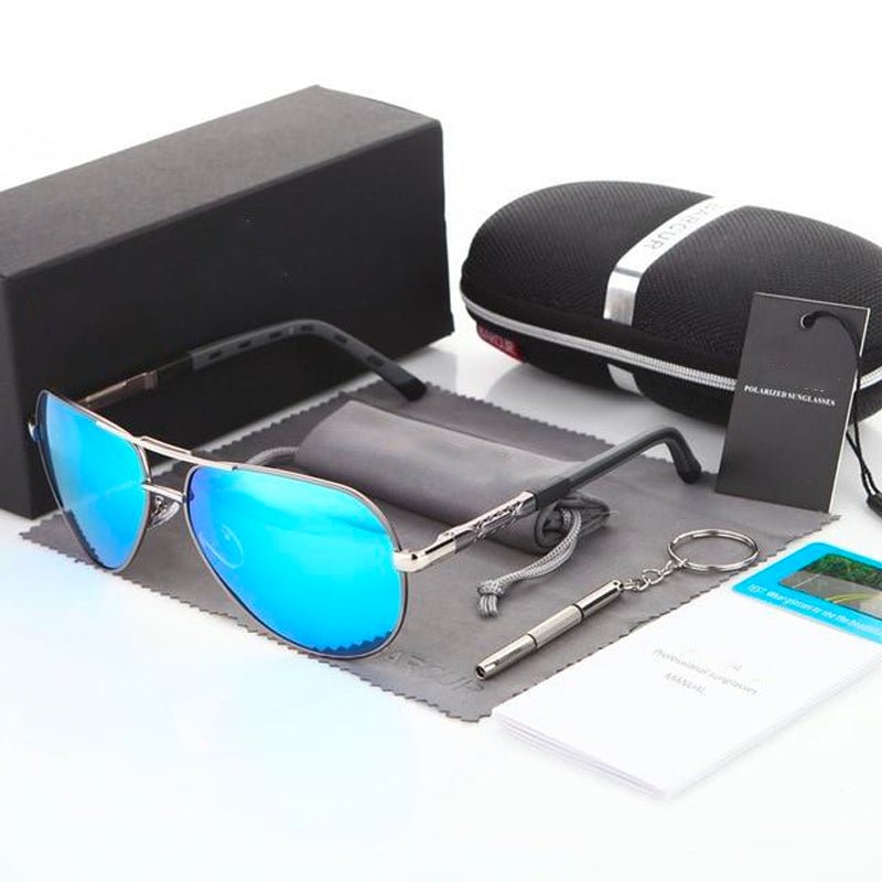 Variant image for Caleb Pilot Sunglasses – Stainless Steel, Polarized for Men-2
