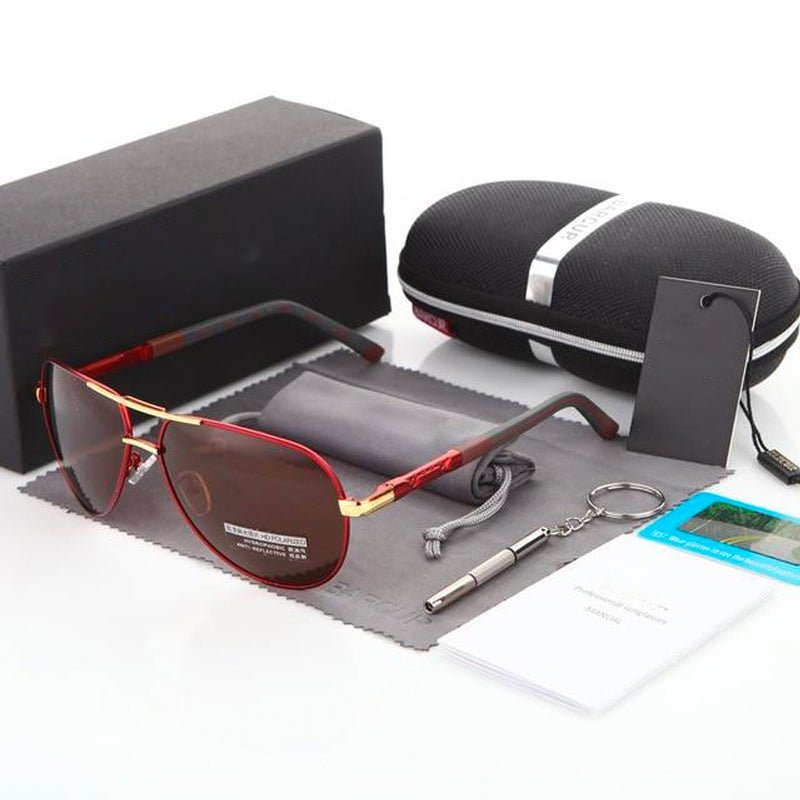 Variant image for Caleb Pilot Sunglasses – Stainless Steel, Polarized for Men-1