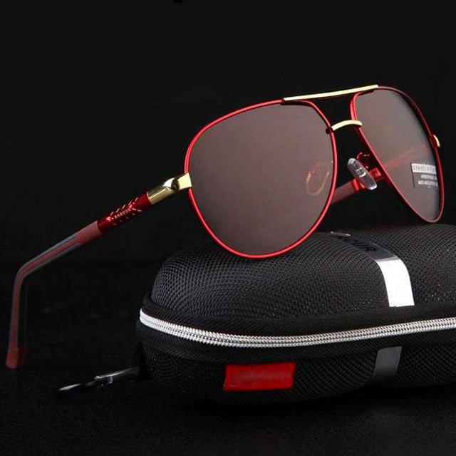 Caleb Pilot Sunglasses – Stainless Steel, Polarized for Men-2