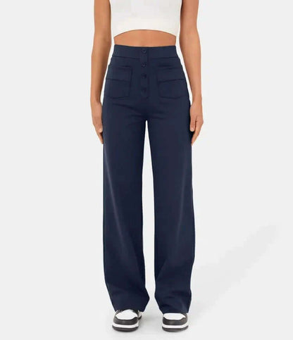 Ladies Comfortable Button Front Pants