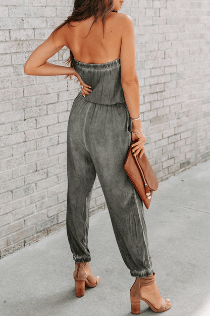 Sleeveless Halter Neck Jump Suit