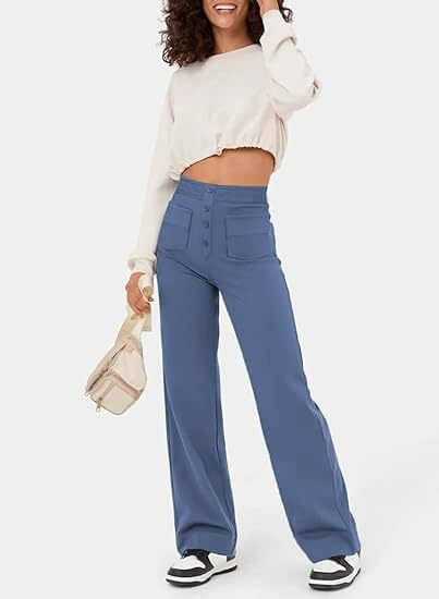 Ladies Comfortable Button Front Pants
