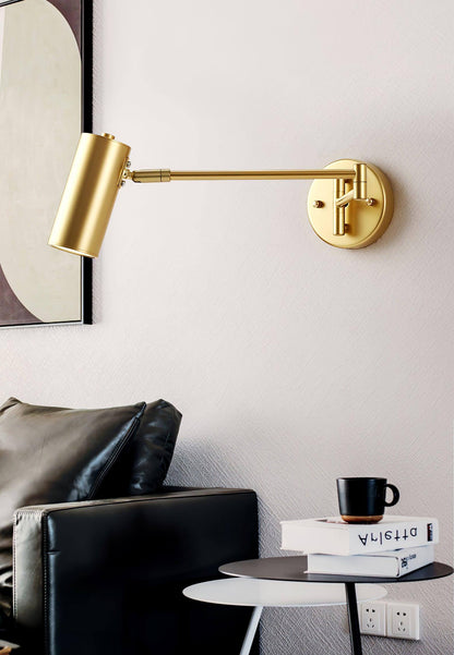 Flexible Brushed Steel LED Wall Light with Arm