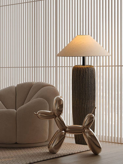 Traditional Wooden Table Lamp with Metal Details