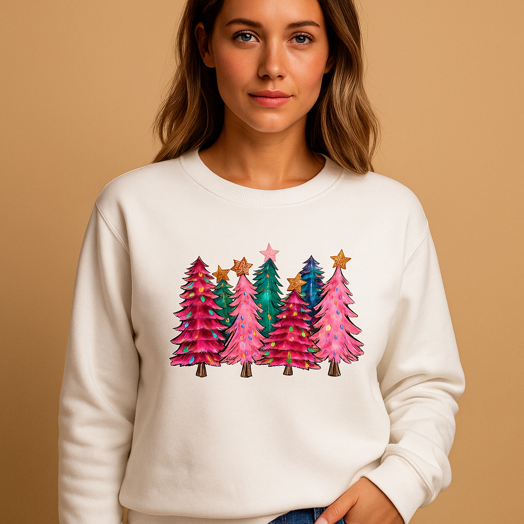 Women’s festive Christmas sweater with cheerful print and cozy fit, perfect for holiday parties and winter relaxation