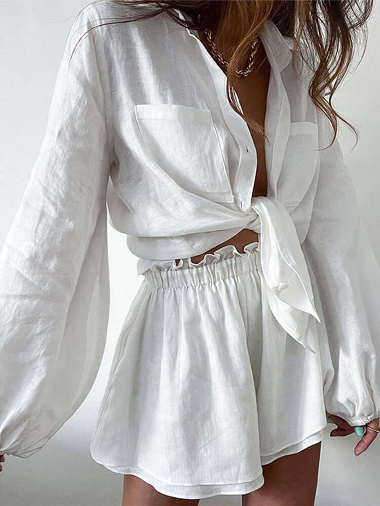 Comfortable Two Piece Casual Wrap Dress