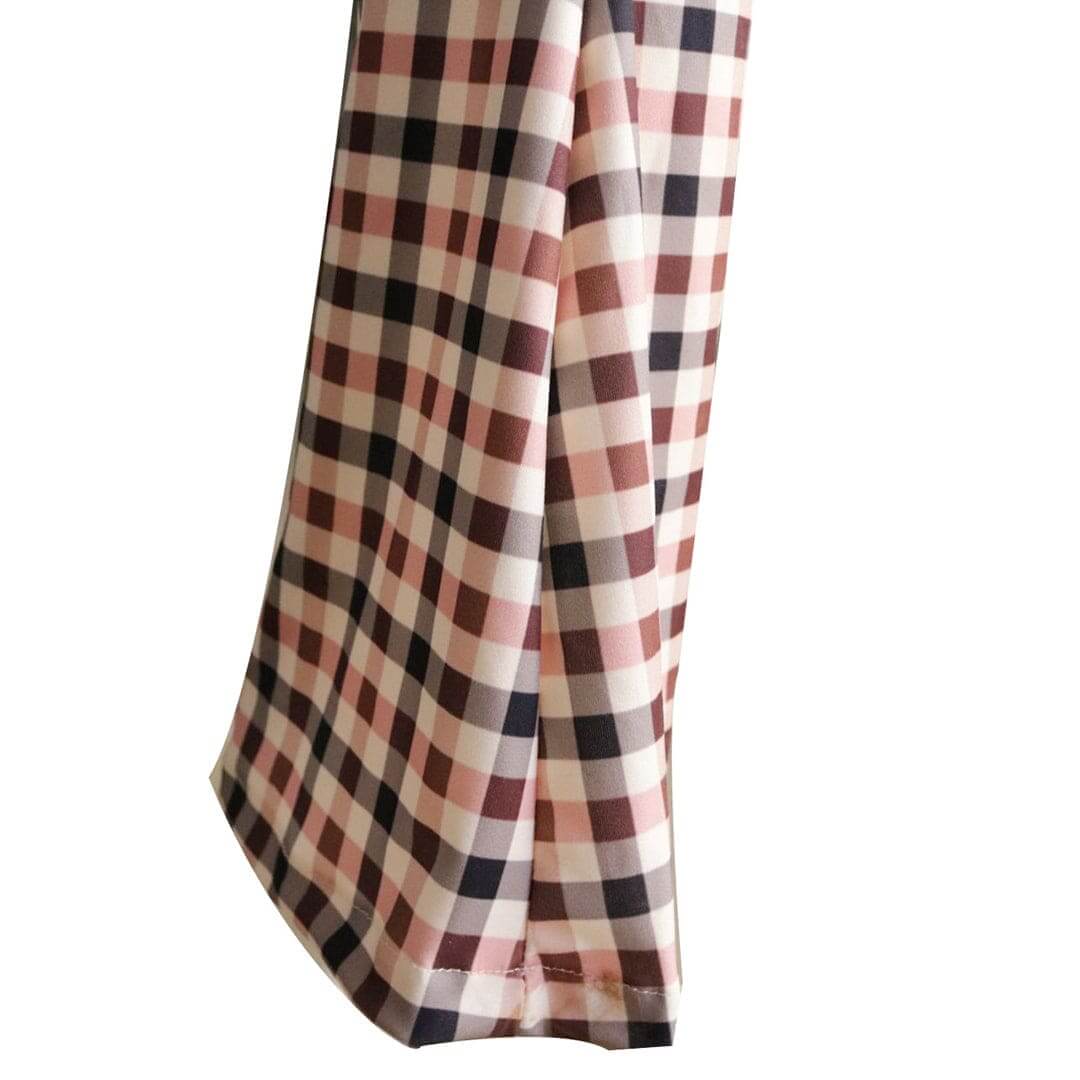 Trendy Checked Wide Leg Pants