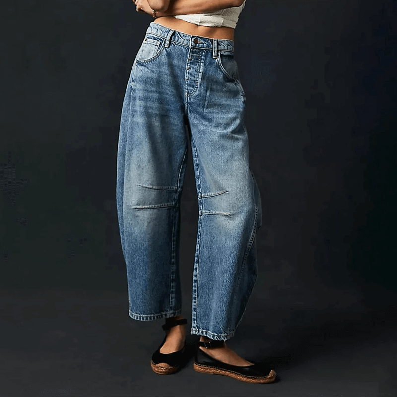 Comfortable Loose Fit High Waisted Women's Jeans