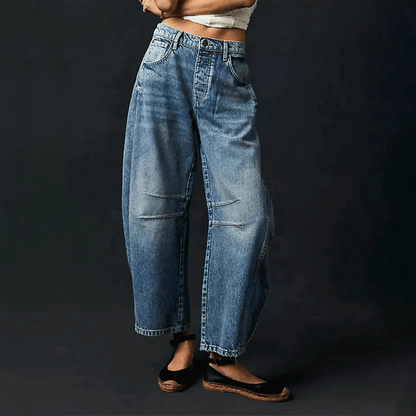 Comfortable Loose Fit High Waisted Women's Jeans