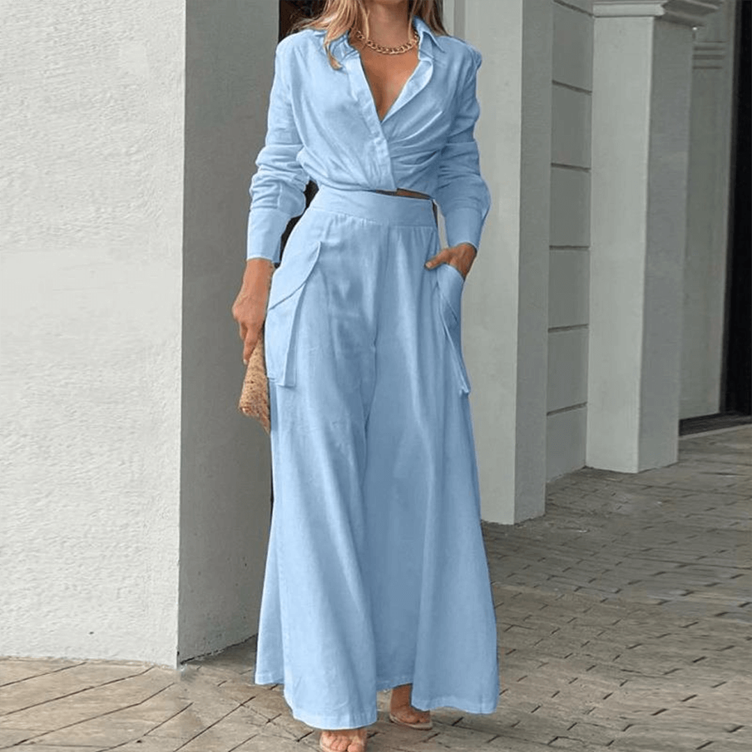 Ladies' Short Tank & Loose Fit Pants - Luxivelle