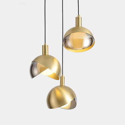 Customizable Chrome Hanging Lamp with Clear Glass Shade
