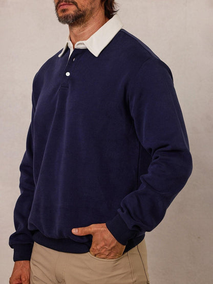 Classic Men's Golf Casual Button Down Sweatshirt