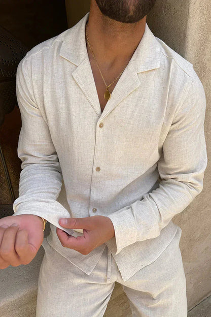 Breathable Summer Shirt and Pants Set for Men