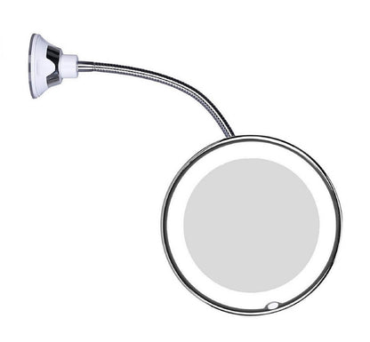 Bright LED Magnifying Makeup Mirror with Adjustable Arm