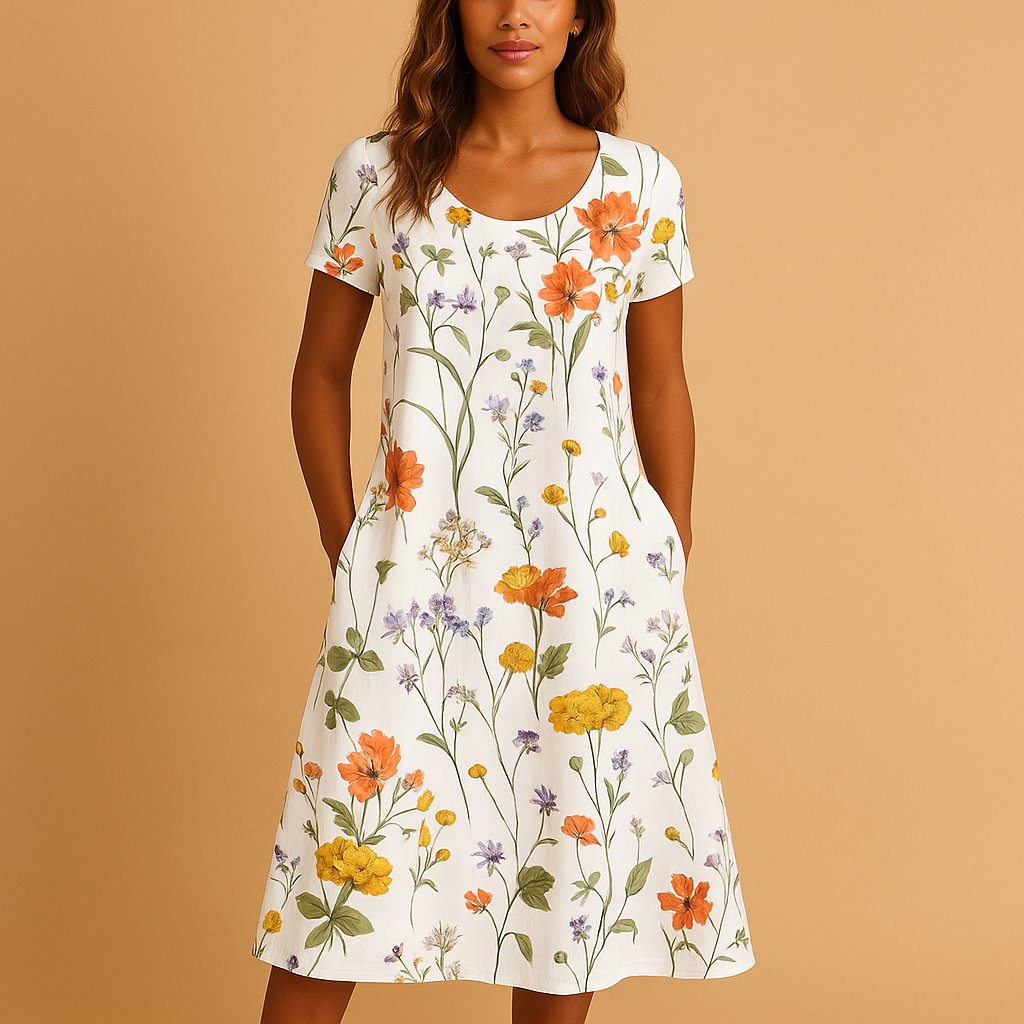 Pretty Summer Midi Dress for Ladies - Luxivelle
