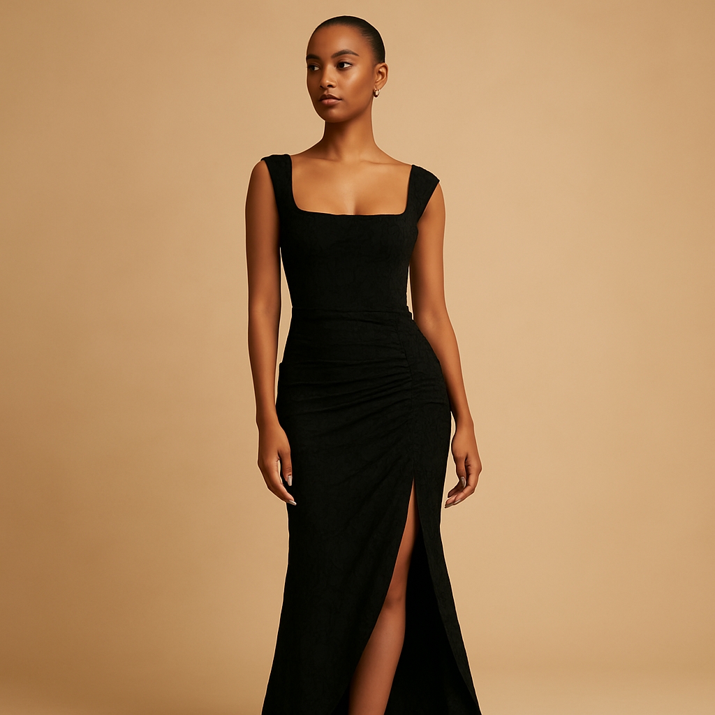 Floral midi dress for women with airy fit, perfect for spring and summer brunches, garden parties, and casual elegant looks.