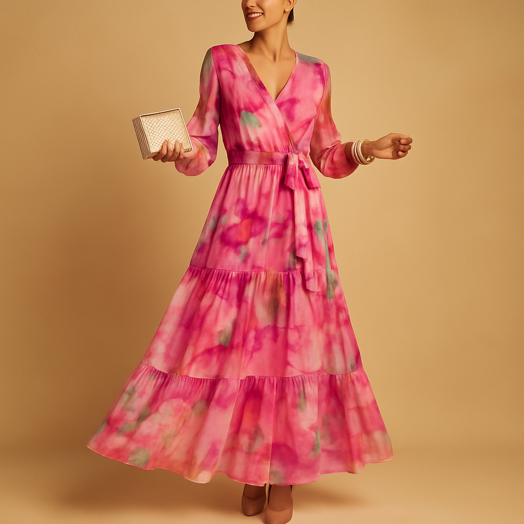 Elegant Women's Summer Maxi Dress with Sleeves - Luxivelle