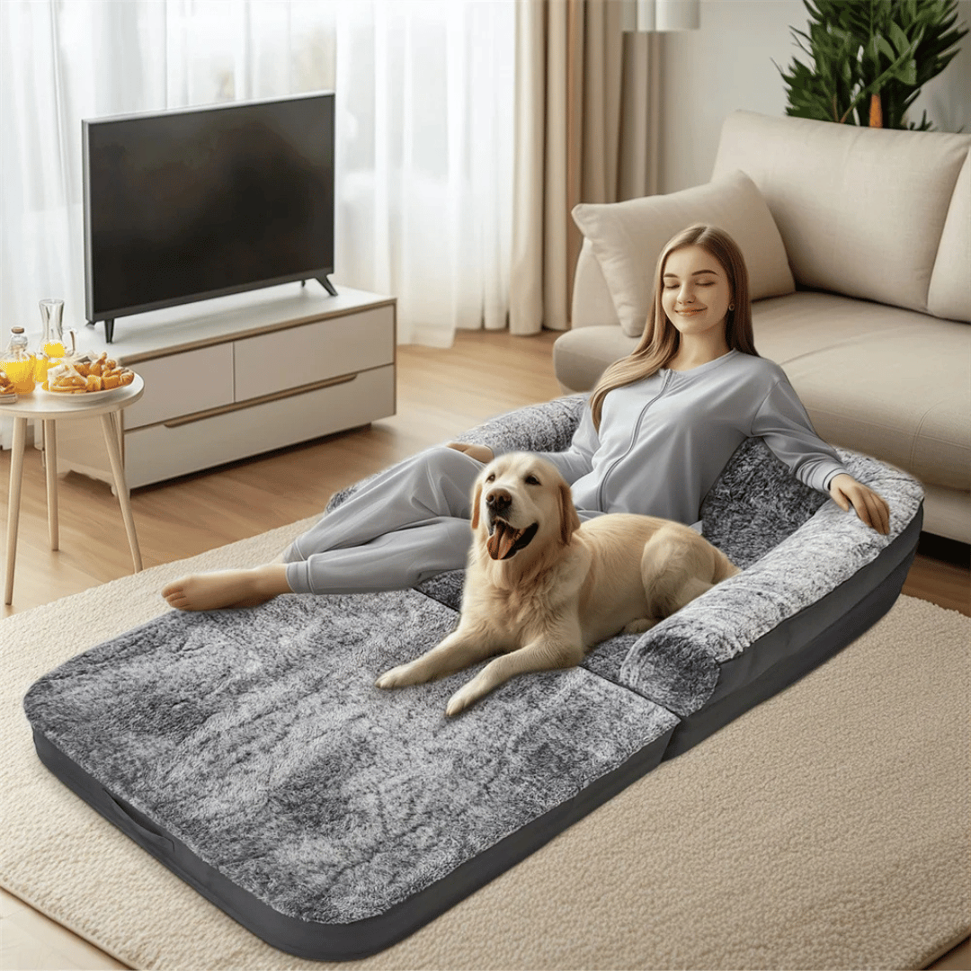 Portable Comfort Pet Pillow Bed for Dogs and Owners - Luxivelle
