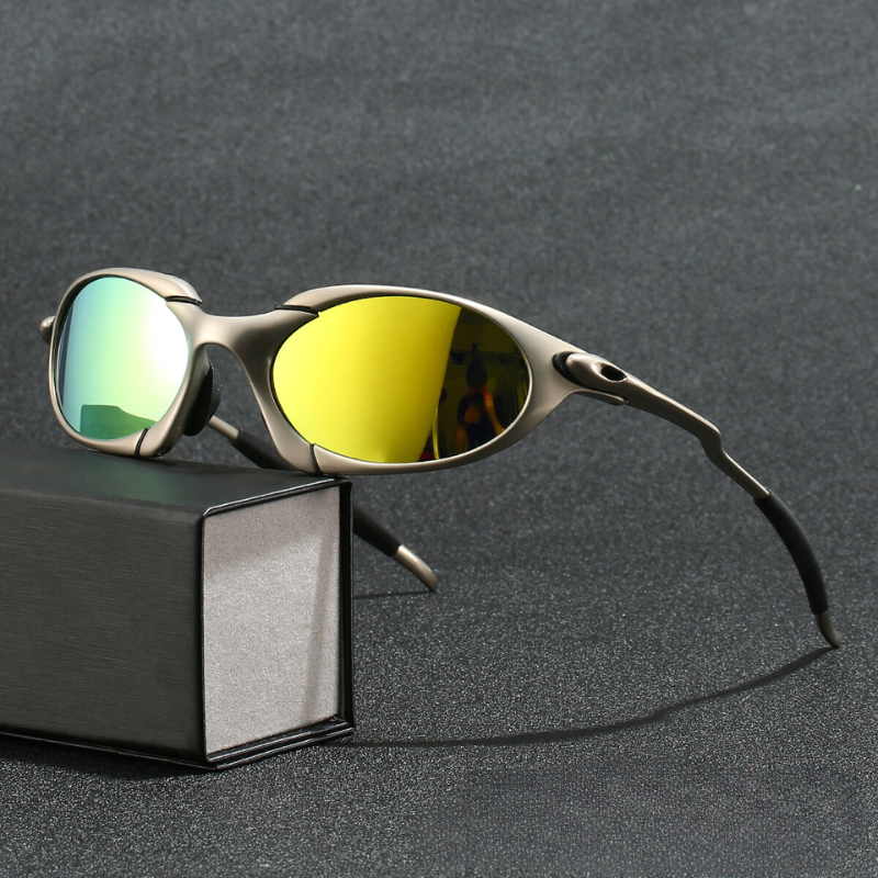 Men's Athletic Polarized Shades - UV Protection Slim Metal Frame