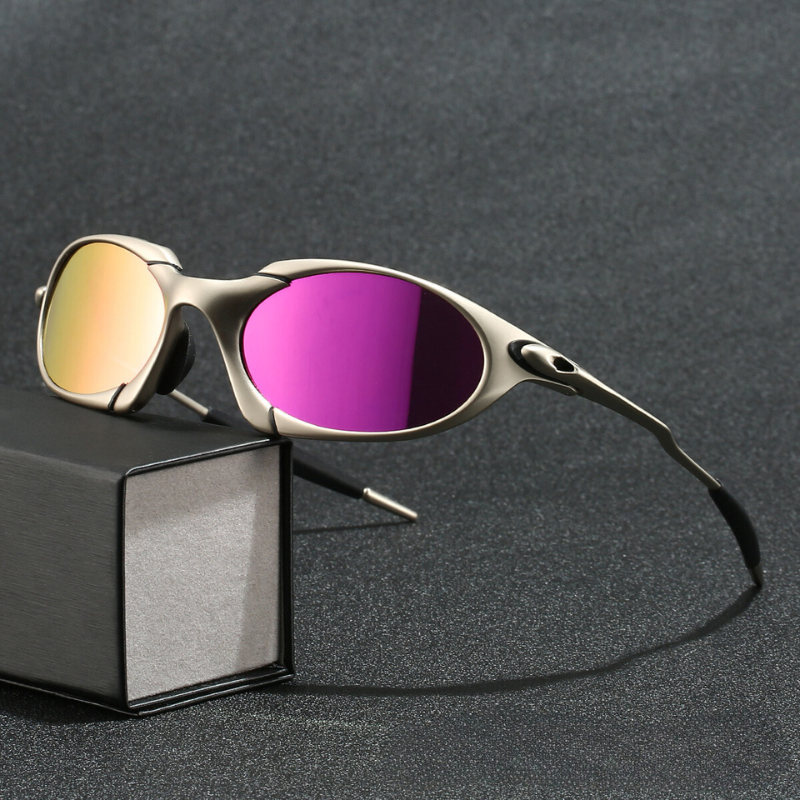 Men's Athletic Polarized Shades - UV Protection Slim Metal Frame