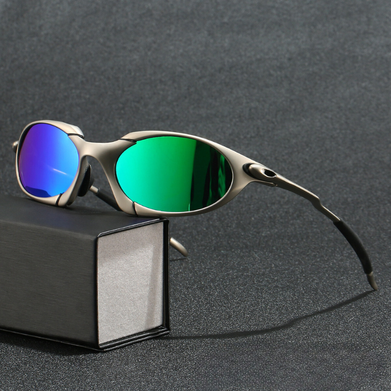 Men's Athletic Polarized Shades - UV Protection Slim Metal Frame