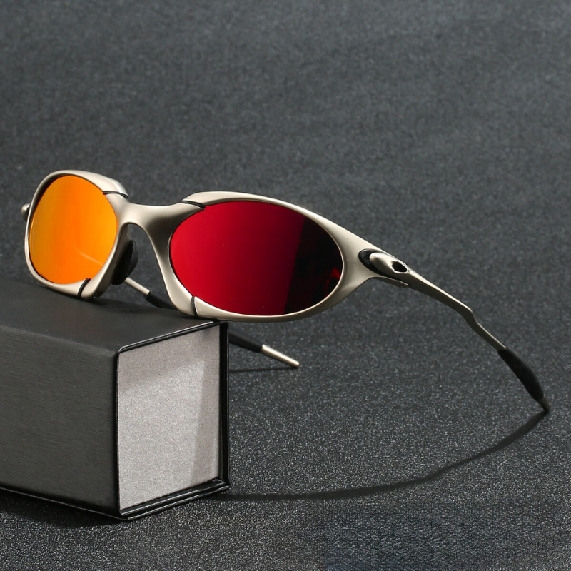Men's Athletic Polarized Shades - UV Protection Slim Metal Frame