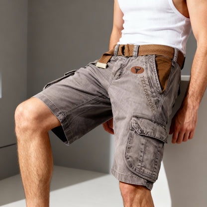 Relaxed Fit Men's Cotton Work Shorts - Luxivelle