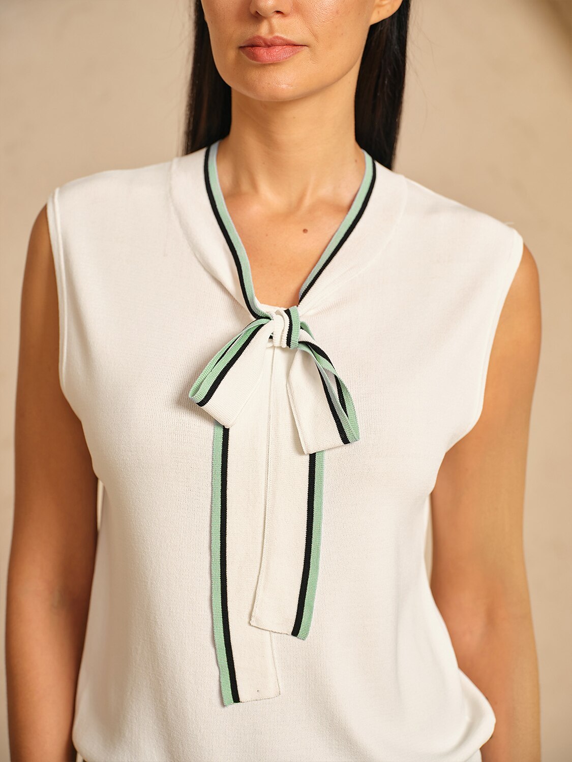 Classic Blue Cropped Tie Front Summer Top