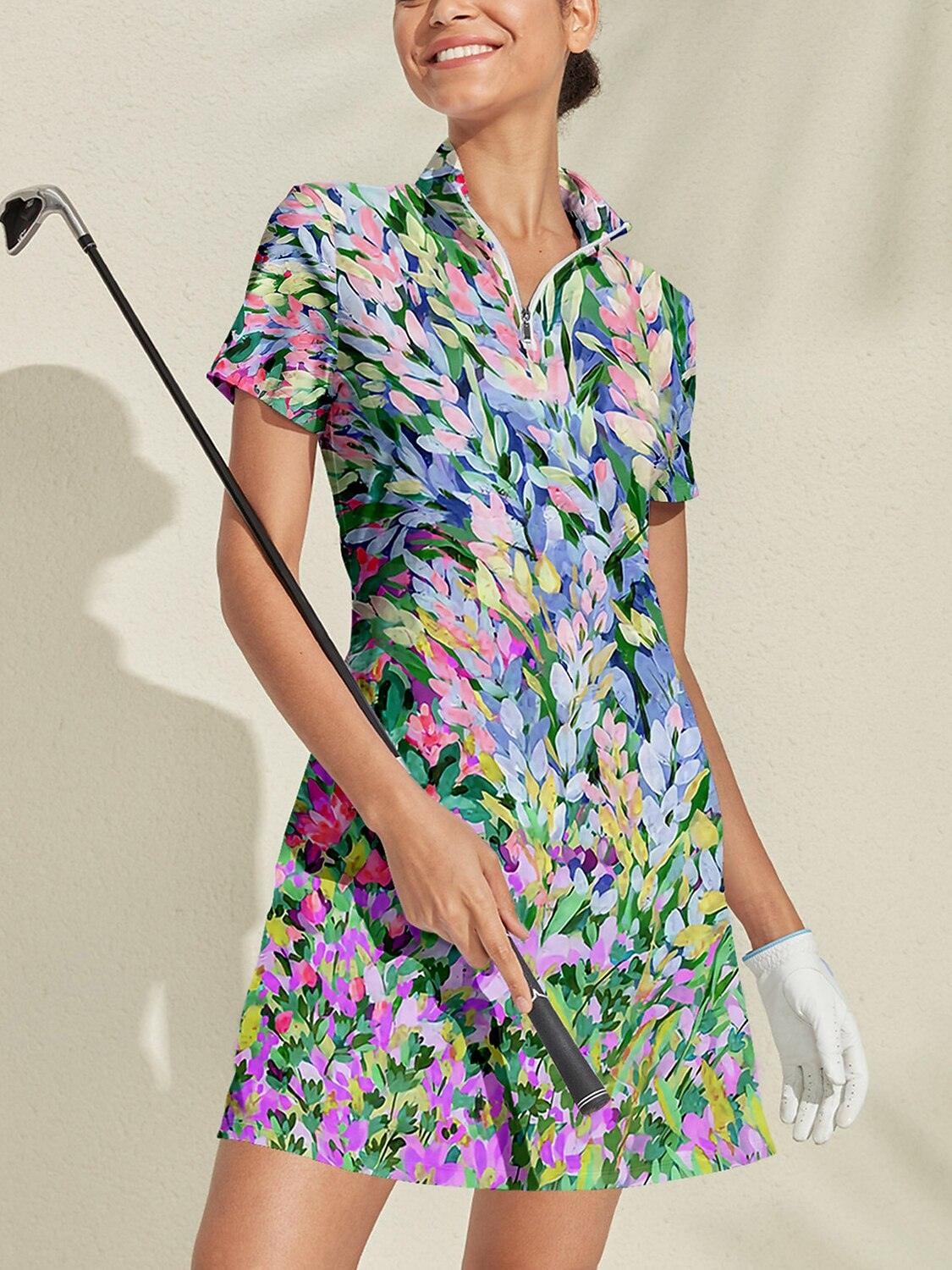Floral Sun Protective Short Sleeve Maxi Dress