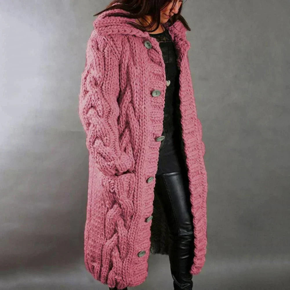 Cozy Long Cardigan Sweater for Women with Soft Texture