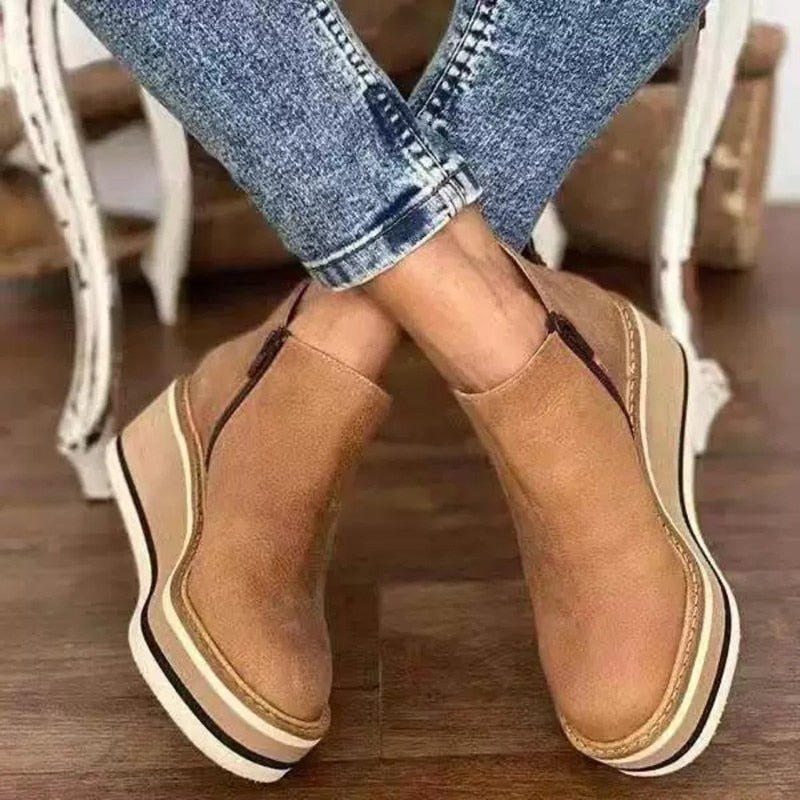 Tall Chunky Heel Ankle Boots for Women