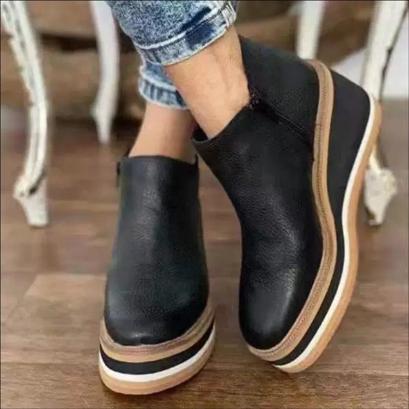 Tall Chunky Heel Ankle Boots for Women - Luxivelle