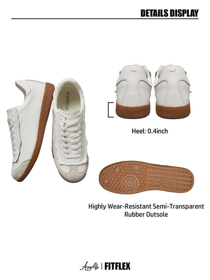 Vintage Style Leather Running Shoes for Women