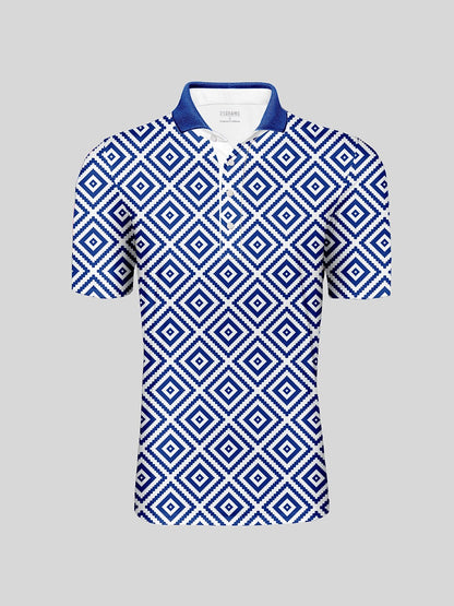Classic Men's Textured Polo Shirt UPF 50+ Protection - Luxivelle