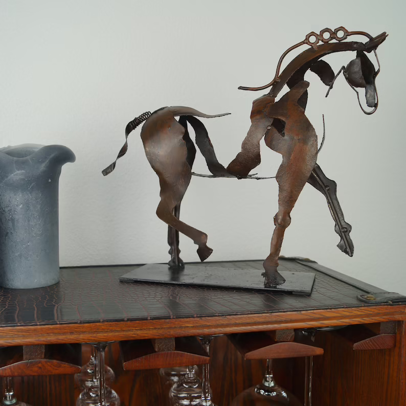 Unique Handcrafted Horse Metal Decor - Luxivelle