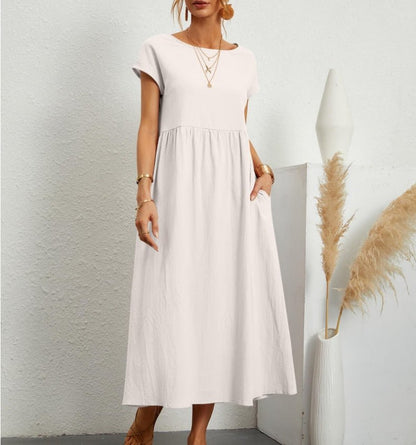 Mia | White Maxi Dress-6
