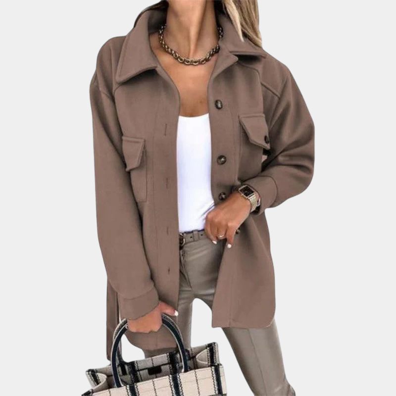 Classic Double Breasted Coat For Women