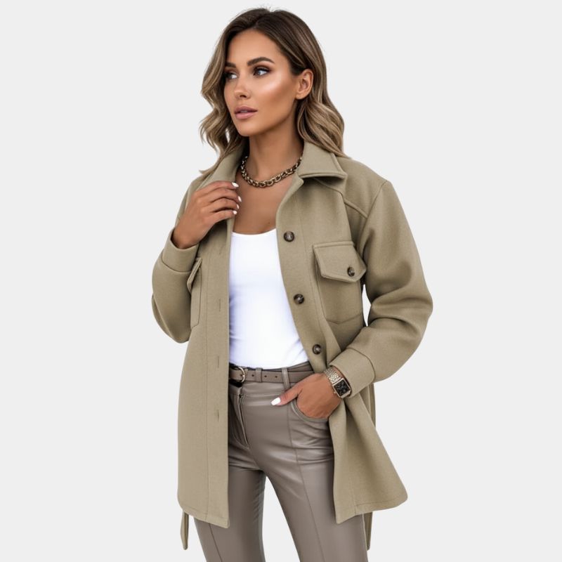 Classic Double Breasted Coat For Women - Luxivelle