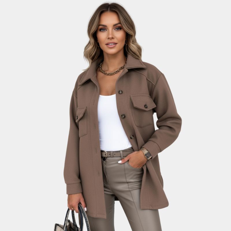 Classic Double Breasted Coat For Women